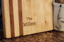 Load image into Gallery viewer, Personalized Striped Maple Charcuterie Board